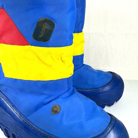 VINTAGE 80s Moon Boots Size W7/M9 Retro Rainbow Snow Winter Insulated Korea - Picture 5 of 13
